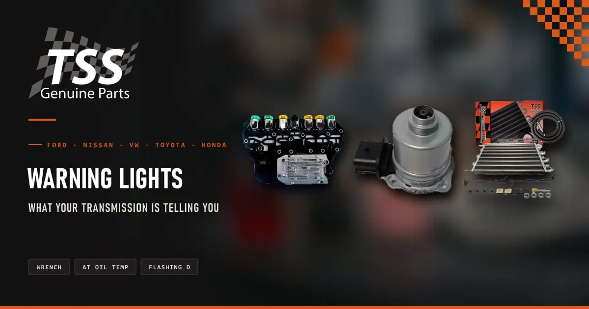 TSS parts tied to transmission warning lights: TCM, PowerShift actuator motor and cooler