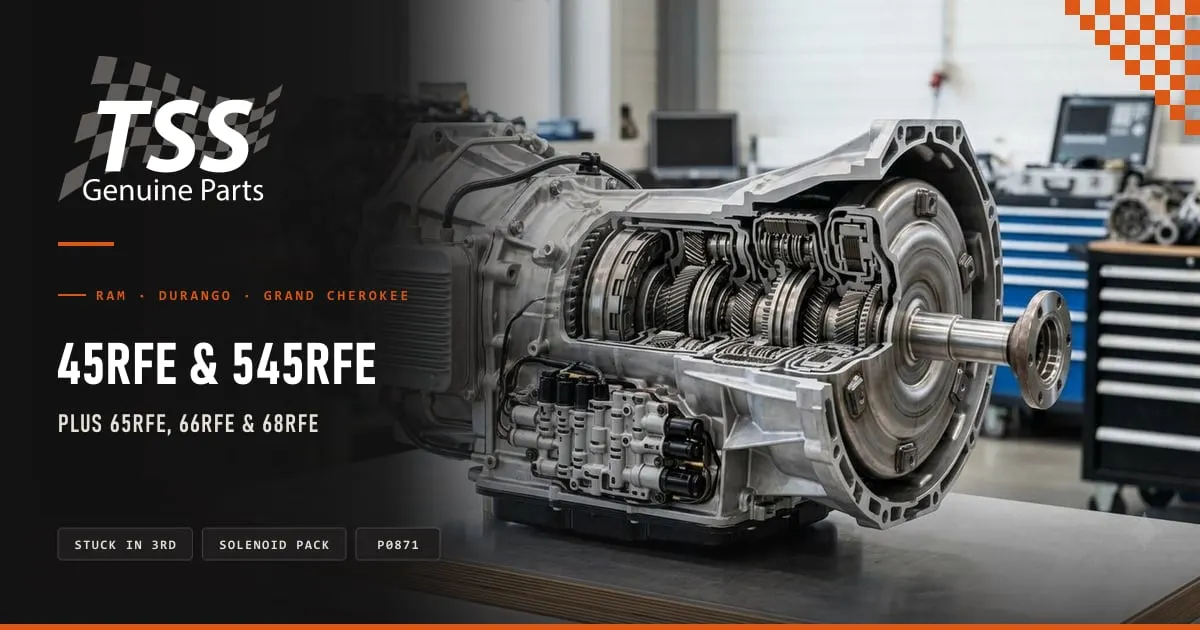 TSS parts for the 45RFE and 545RFE transmission: solenoid pack, valve body and 4WD filter