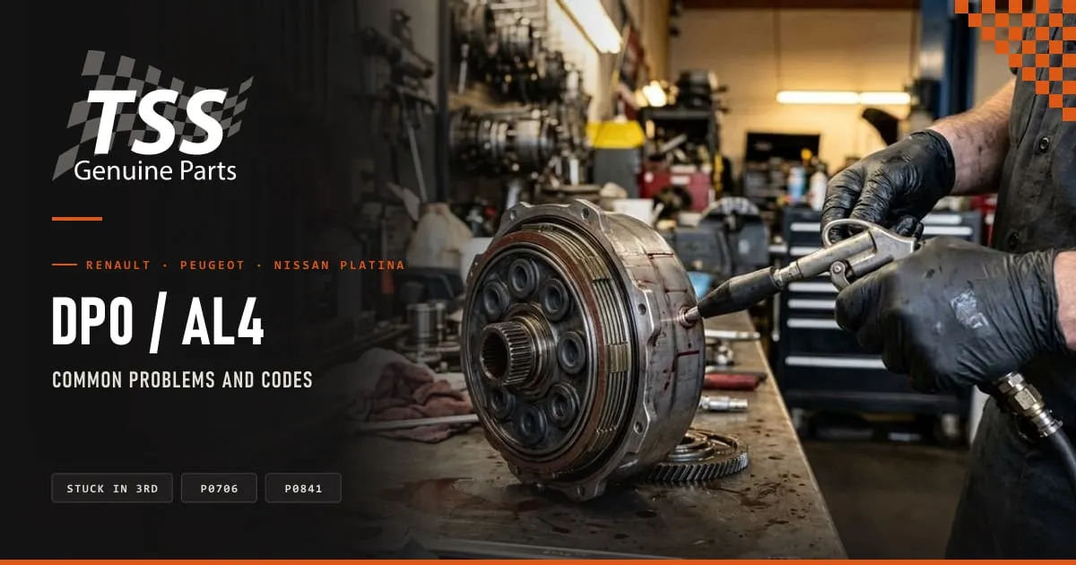 TSS parts for the DP0 and AL4 automatic: pressure solenoid, TR switch and Rojo overhaul kit