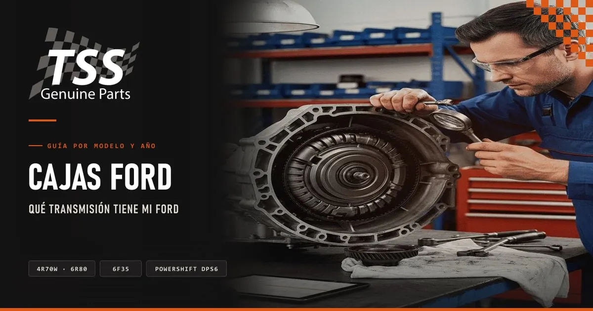 Refacciones TSS para transmisiones Ford: motor actuador de la PowerShift DPS6, juego de empaques Dorado 6F35 y juego de empaques Rojo 6R80