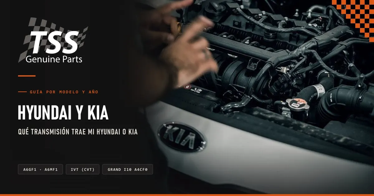 Refacciones TSS para transmisiones Hyundai y Kia: filtro de la A6MF1, juego de empaques Dorado de la IVT y discos de pasta de la A6GF1